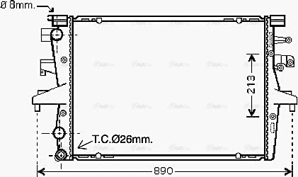 Ava Quality Cooling VN2230 - Радіатор, охолодження двигуна autozip.com.ua