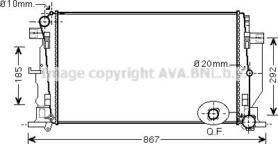 Ava Quality Cooling VNA2279 - Радіатор, охолодження двигуна autozip.com.ua