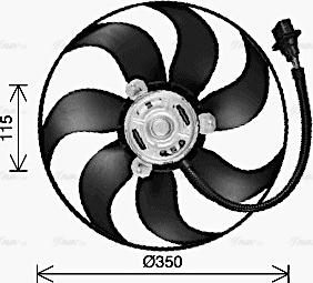 Ava Quality Cooling VN7553 - Вентилятор, охолодження двигуна autozip.com.ua