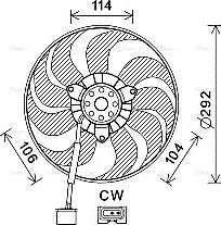 Ava Quality Cooling VN7539 - Вентилятор, охолодження двигуна autozip.com.ua