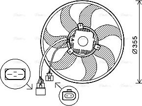 Ava Quality Cooling VN7534 - Вентилятор, охолодження двигуна autozip.com.ua