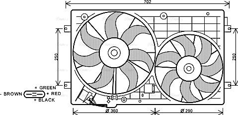 Ava Quality Cooling VN7528 - Вентилятор, охолодження двигуна autozip.com.ua