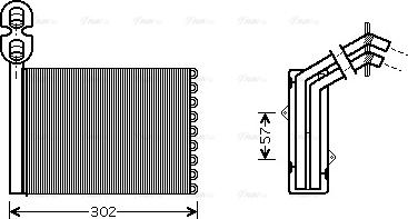 Ava Quality Cooling VNA6201 - Теплообмінник, опалення салону autozip.com.ua