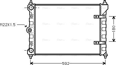 Ava Quality Cooling VNA2095 - Радіатор, охолодження двигуна autozip.com.ua