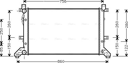 Ava Quality Cooling VNA2155 - Радіатор, охолодження двигуна autozip.com.ua