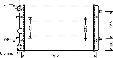 Ava Quality Cooling VNA2286 - Радіатор, охолодження двигуна autozip.com.ua