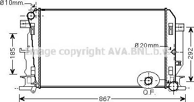 Ava Quality Cooling VNA2271 - Радіатор, охолодження двигуна autozip.com.ua