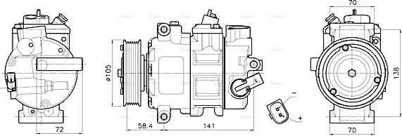 Ava Quality Cooling VNAK447 - Компресор, кондиціонер autozip.com.ua