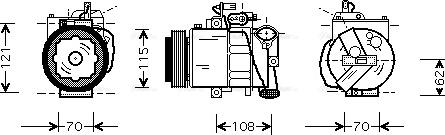 Ava Quality Cooling VNAK064 - Компресор, кондиціонер autozip.com.ua