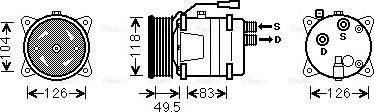 Ava Quality Cooling VNAK303 - Компресор, кондиціонер autozip.com.ua