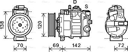 Ava Quality Cooling VNAK321 - Компресор, кондиціонер autozip.com.ua