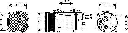 Ava Quality Cooling VNK049 - Компресор, кондиціонер autozip.com.ua