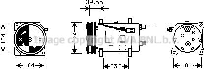 Ava Quality Cooling VNK074 - Компресор, кондиціонер autozip.com.ua