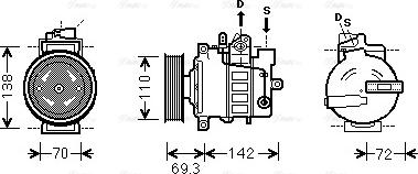 Ava Quality Cooling VNK318 - Компресор, кондиціонер autozip.com.ua