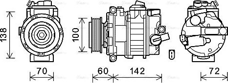 Ava Quality Cooling VNK386 - Компресор, кондиціонер autozip.com.ua