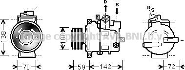 Ava Quality Cooling VNK380 - Компресор, кондиціонер autozip.com.ua