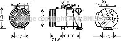 Ava Quality Cooling VNK257 - Компресор, кондиціонер autozip.com.ua