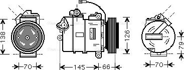 Ava Quality Cooling VNK261 - Компресор, кондиціонер autozip.com.ua