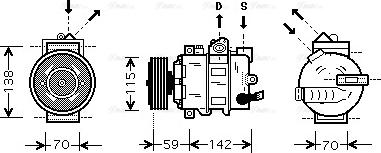 Ava Quality Cooling VNK284 - Компресор, кондиціонер autozip.com.ua