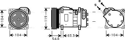 Ava Quality Cooling VNK281 - Компресор, кондиціонер autozip.com.ua