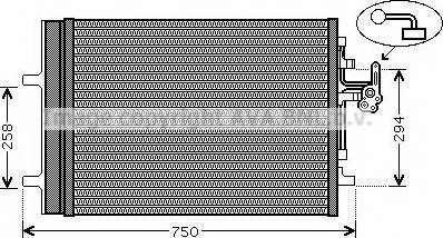 Ava Quality Cooling VO5161 - Конденсатор, кондиціонер autozip.com.ua