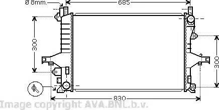 Ava Quality Cooling VO 2114 - Радіатор, охолодження двигуна autozip.com.ua