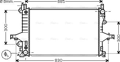 Ava Quality Cooling VO 2115 - Радіатор, охолодження двигуна autozip.com.ua