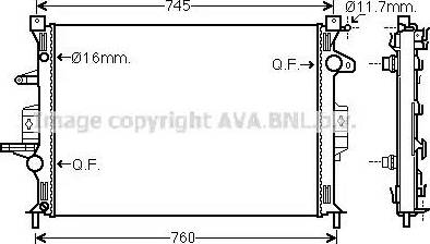 Ava Quality Cooling VO2187 - Радіатор, охолодження двигуна autozip.com.ua