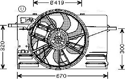 Ava Quality Cooling VO 7508 - Вентилятор, охолодження двигуна autozip.com.ua