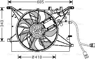 Ava Quality Cooling VO 7502 - Вентилятор, охолодження двигуна autozip.com.ua