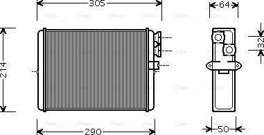 Ava Quality Cooling VOA6110 - Теплообмінник, опалення салону autozip.com.ua