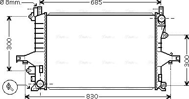 Ava Quality Cooling VOA2114 - Радіатор, охолодження двигуна autozip.com.ua