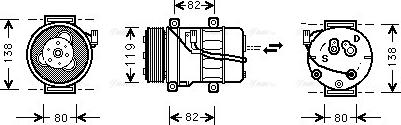 Ava Quality Cooling VOAK054 - Компресор, кондиціонер autozip.com.ua