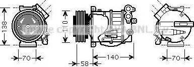 Ava Quality Cooling VO K144 - Компресор, кондиціонер autozip.com.ua