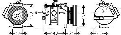 Ava Quality Cooling VOAK142 - Компресор, кондиціонер autozip.com.ua