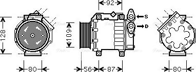 Ava Quality Cooling VOAK188 - Компресор, кондиціонер autozip.com.ua