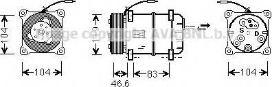 Ava Quality Cooling VO K057 - Компресор, кондиціонер autozip.com.ua