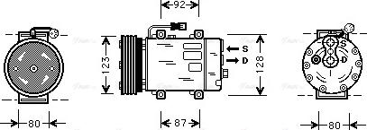 Ava Quality Cooling VO K029 - Компресор, кондиціонер autozip.com.ua