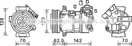 Ava Quality Cooling VOK191 - Компресор, кондиціонер autozip.com.ua