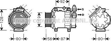 Ava Quality Cooling VOK188 - Компресор, кондиціонер autozip.com.ua