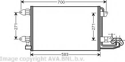 Ava Quality Cooling VW 5209 - Конденсатор, кондиціонер autozip.com.ua