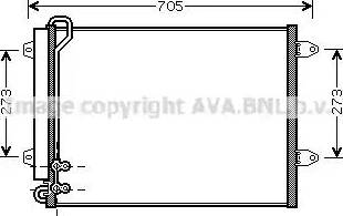 Ava Quality Cooling VW5225D - Конденсатор, кондиціонер autozip.com.ua