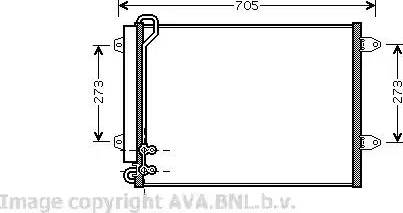 Ava Quality Cooling VW 5225 - Конденсатор, кондиціонер autozip.com.ua