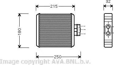 Ava Quality Cooling VW6196 - Теплообмінник, опалення салону autozip.com.ua