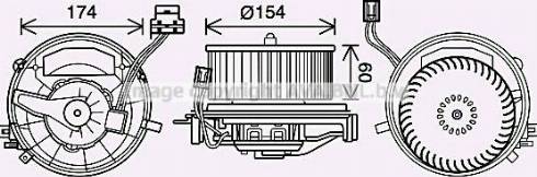 Ava Quality Cooling VW8399 - Електродвигун, вентиляція салону autozip.com.ua