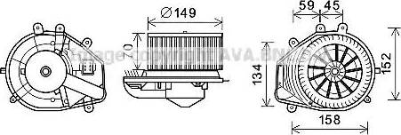 Ava Quality Cooling VW8353 - Електродвигун, вентиляція салону autozip.com.ua