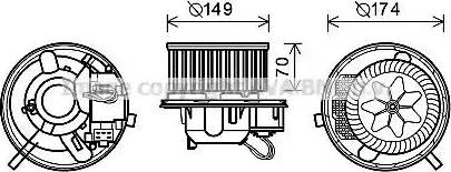 Ava Quality Cooling VW8339 - Електродвигун, вентиляція салону autozip.com.ua