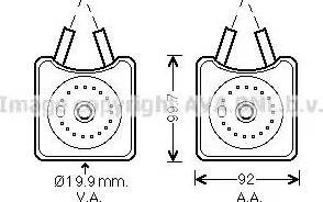 Ava Quality Cooling VW3215 - Масляний радіатор, рухове масло autozip.com.ua