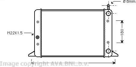 Ava Quality Cooling VW 2058 - Радіатор, охолодження двигуна autozip.com.ua