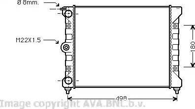 Ava Quality Cooling VW 2039 - Радіатор, охолодження двигуна autozip.com.ua